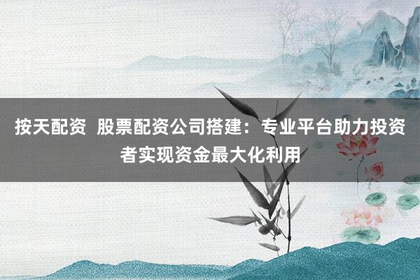 按天配资  股票配资公司搭建：专业平台助力投资者实现资金最大化利用