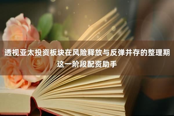 透视亚太投资板块在风险释放与反弹并存的整理期这一阶段配资助手