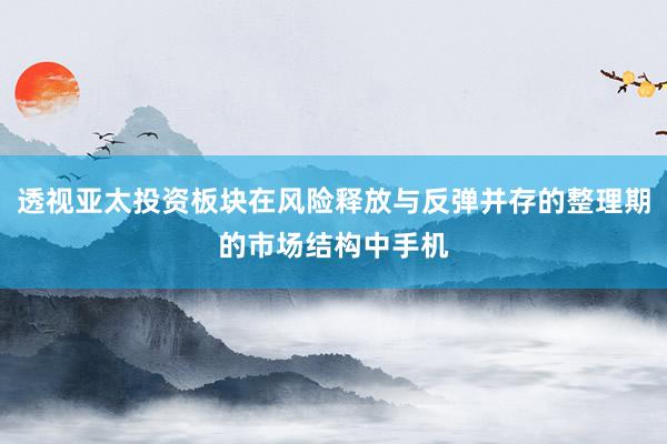 透视亚太投资板块在风险释放与反弹并存的整理期的市场结构中手机